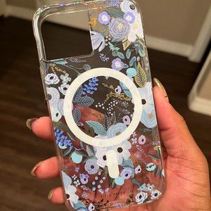 Rifle Paper Co. Magsafe Clear Garden Party Blue iPhone 13 Case
